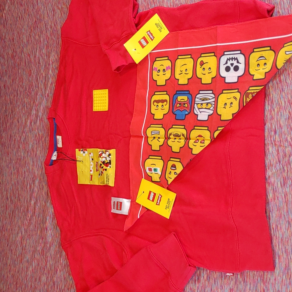 LEGO x Levi's collaboration sweatshirt and bandana...both included...both NWT
